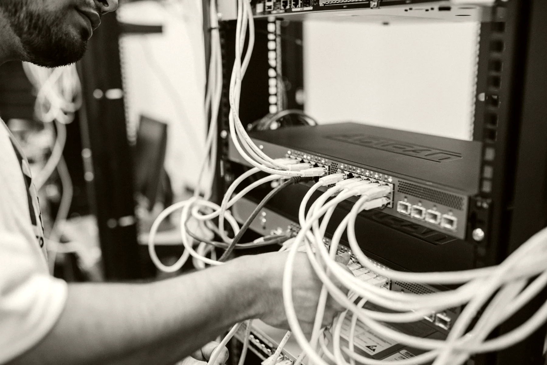 Network infrastructure and server equipment being configured